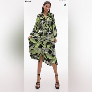 Topshop Midi Shirt Dress